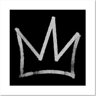 WHITE ART - Basquiat - King Crown Basquiat Posters and Art